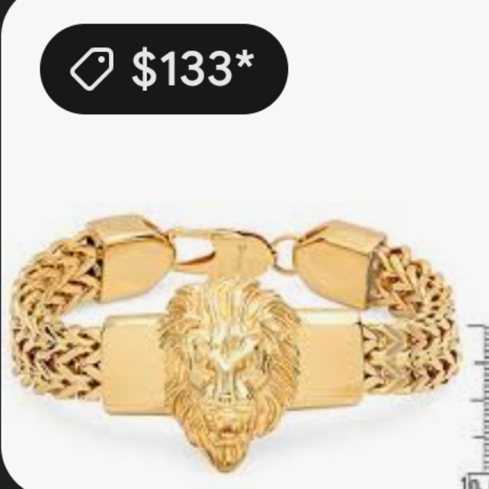 Lioness Gold Lion Head Chain Bracelet - Picture 15 of 16